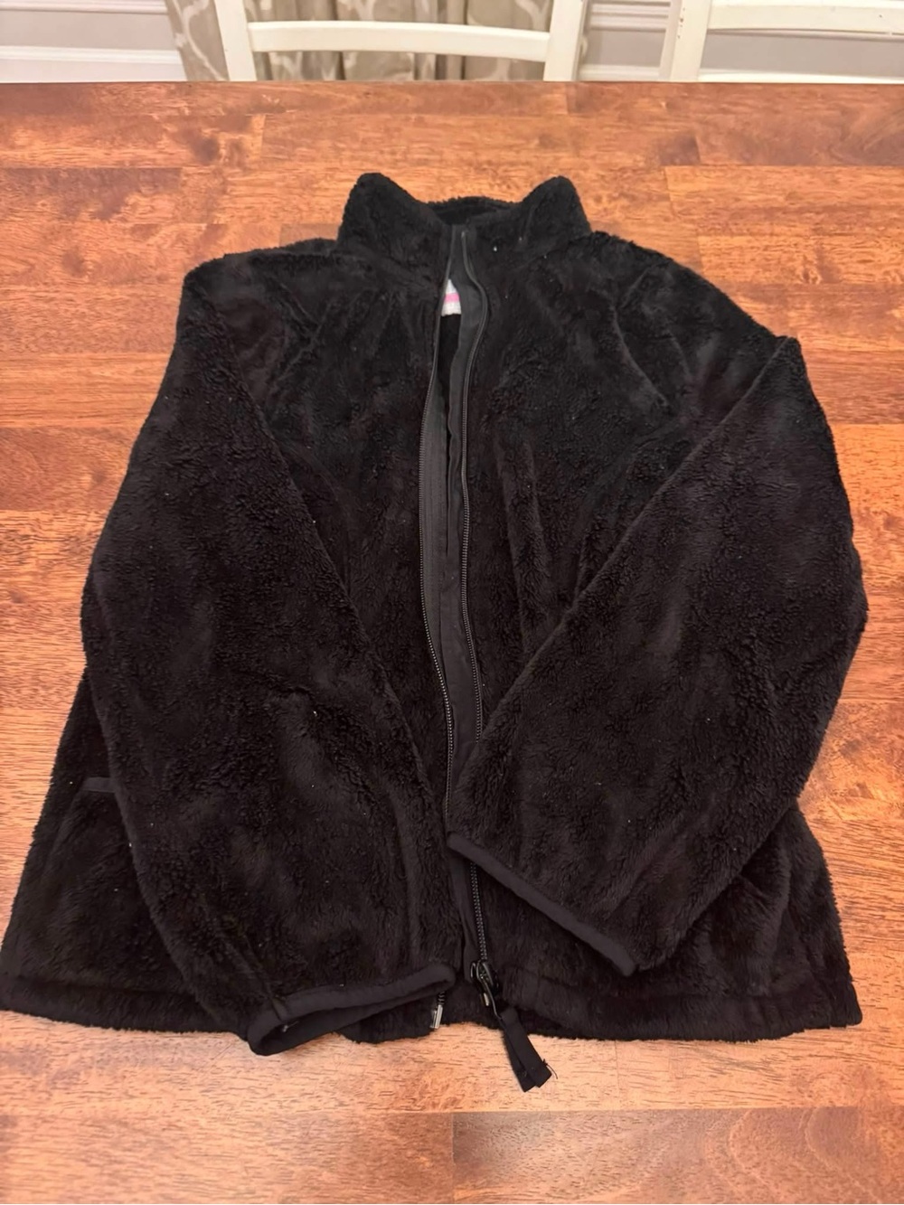 The Children's Place Black Plush Teddy Fleece Jacket